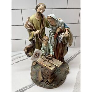 Holy Family Figurine Carpenter Shop Statue, New with tag, Joseph's Studio 2007